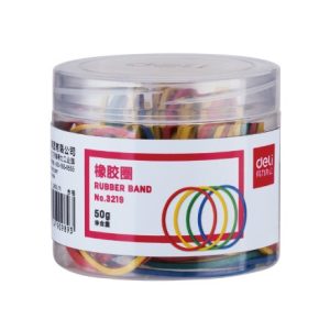 Deli 3219彩色橡膠圈(彩色)(50g/筒)