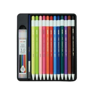 Deli 6507按動式水溶顏色筆(12色/盒)