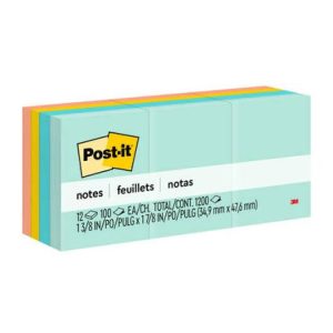3M Post-it® 653-AST 混色便條紙 (12本/Pack)