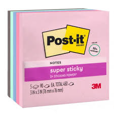 3M Post-it® 654-6SSNRP 超強黏性混色便條紙 (6本/Pack)