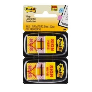 3M Post-it® Sign Here 印裝旗仔 (6包/盒)