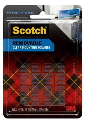 3M Scotch® 859S 透明移除方形雙面膠貼