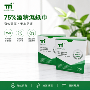 TTi Health Care 75%異丙醇酒精濕紙巾 (20盒/包)
