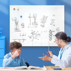 Deli 掛牆超白磁性玻璃白板1800*900mm：圖片 2