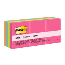 3M Post-it® 653-AN 螢光色便條紙 (12本/Pack)
