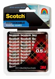 3M Scotch® R103S 可重複透明黏貼雙面膠貼