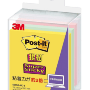 3M 654SS-MC 利貼® 狠黏 便條紙 (3"X3")