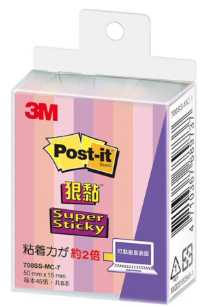 3M 700SS-MC 利貼® 狠黏 便條紙 (50x15mm)