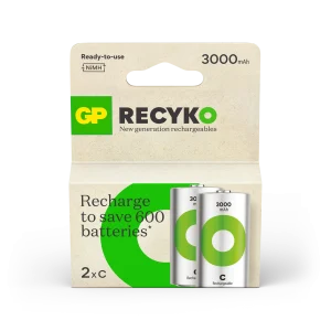 GP Recyko C型充電電池 C3000mAH (2粒）