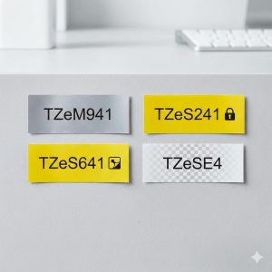 Brother TZe 18mm 專業特殊功能標籤帶系列 (強力黏貼/磨砂/防偽可選)