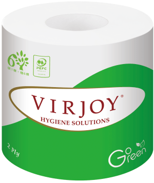 Virjoy 唯潔雅-綠色卷裝壓花衛生紙