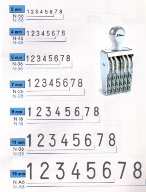 Shiny S-N48 4mm 8位數字印
