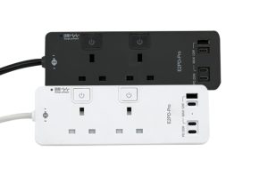 EIGHT EXPD Pro Series E2PD-Pro 2位 20W PD+Type-C 多功能安全拖板 (3米線-黑色/白色)