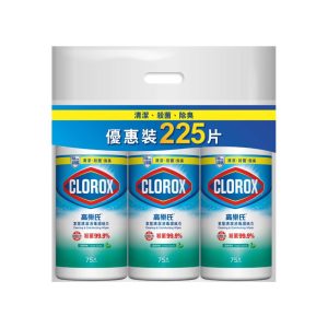 高樂氏消毒濕紙巾75片3支優惠裝 (清新香味)