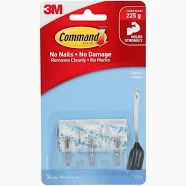 3M 無痕™ 17067CLR 透明鋼線掛鈎 (細) - 6件/Pack