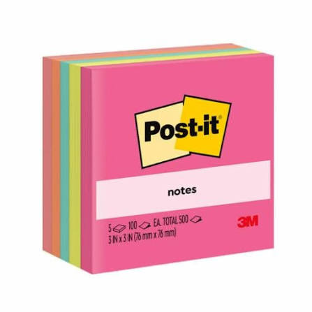 3M Post-it® 654-5PK 混色便條紙 (5本/包）