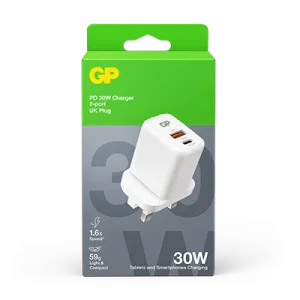 GP 30W USB-C 及USB-A 雙接口PD快速充電器