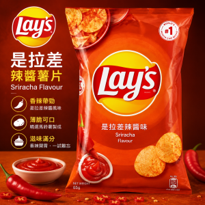 Lays 樂事是拉差辣醬薯片 170g 12包/箱