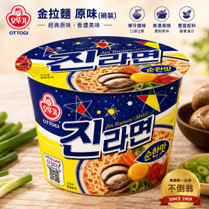 OTTOGI不倒翁 金拉麵原味 (碗裝) 12杯/箱 平行進口
