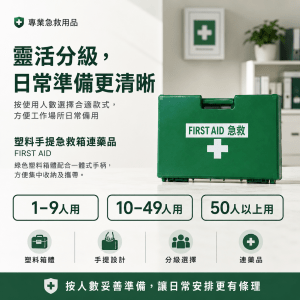 專業塑料手提急救箱連藥品 (1-9人 / 10-49人 / 50+人用)