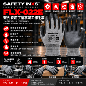 SAFETY-INXS FLX-022E 微孔發泡丁腈掌浸手套