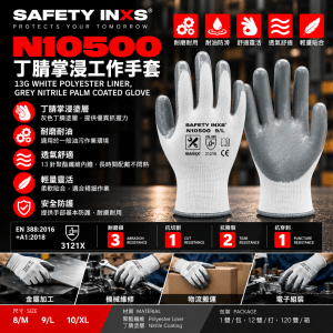 SAFETY-INXS N10500 丁腈掌浸工作手套